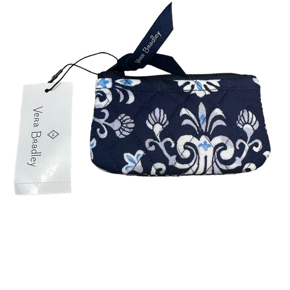 Vera Bradley Steel Blue Medallion Print Coin Purse - Picture 2 of 5